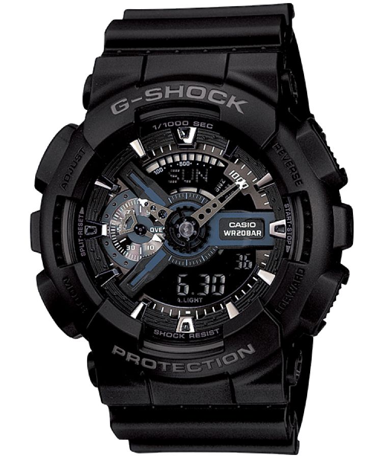 Black Casio Analog-Digital GA110-1B Men\'s G-shock | PDLUOM-163