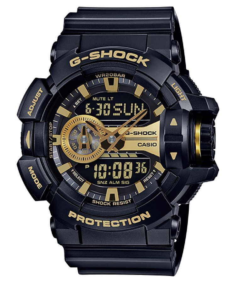 Black Casio Analog-Digital GA400GB-1A9 Men\'s G-shock | JCQSPW-608