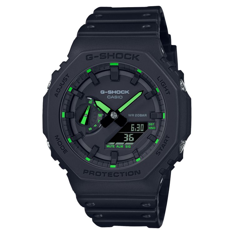 Black Casio Analog-digital GA2100-1A3 Men\'s G-shock | FUCRSA-063