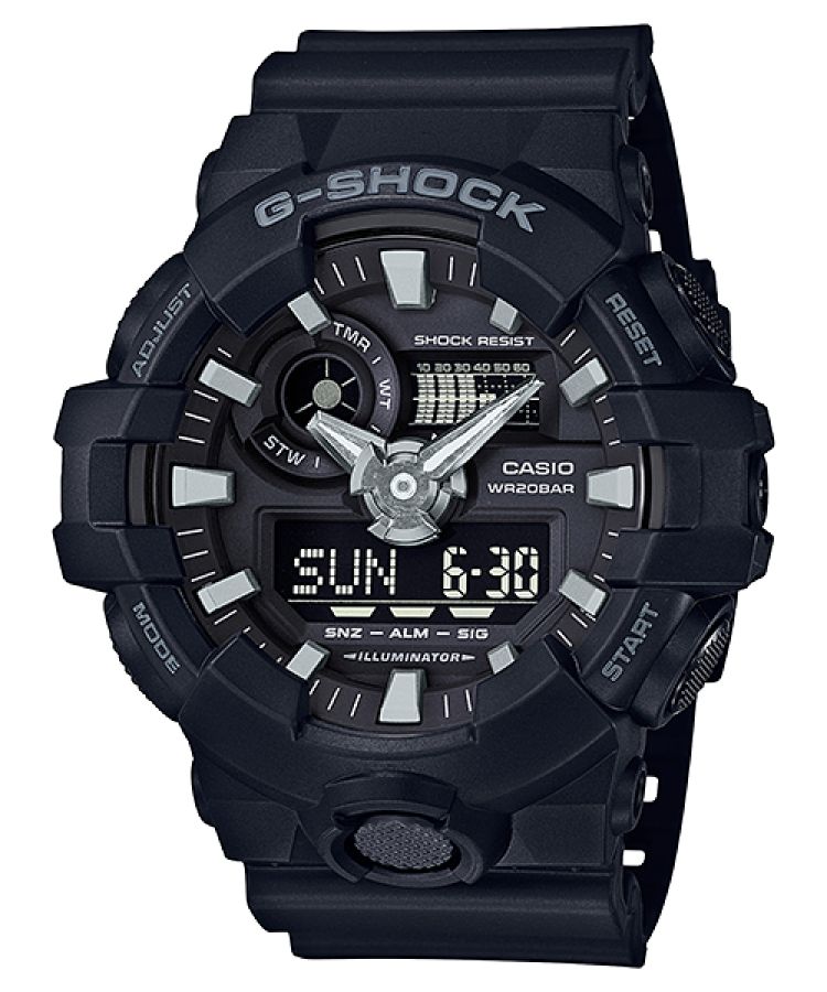 Black Casio Analog-digital GA700-1B Men\'s G-shock | BEVQLF-268