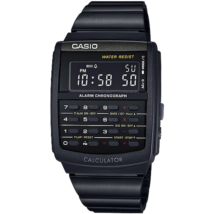 Black Casio Data Bank CA506B-1AVT Men\'s Casio | OHZEMF-189