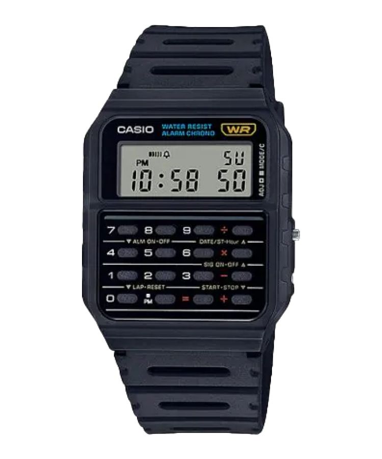 Black Casio Data Bank CA53W-1 Men\'s Casio | UEISJZ-976