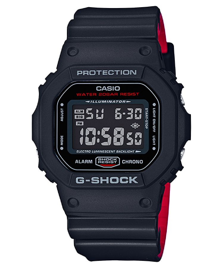 Black Casio Digital DW5600HR-1 Men\'s G-shock | NBDHGX-436