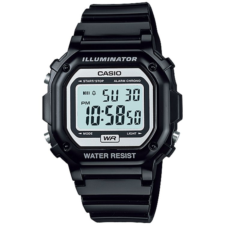 Black Casio Digital F108WHC-1A Men\'s Casio | SJICQF-402