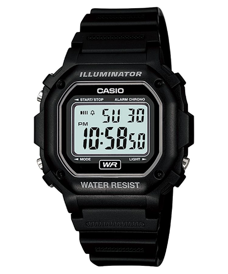 Black Casio Digital F108WH-1A Men\'s Casio | NYQVUW-720