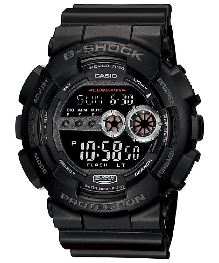 Black Casio Digital GD100-1B Men\'s G-shock | WAIVFZ-016