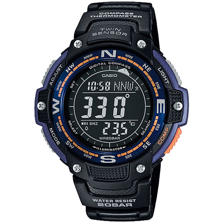 Black Casio Digital Sports Gear SGW100-2B Men\'s Casio | RTVGHF-312