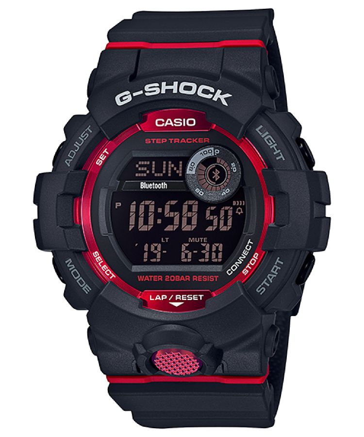 Black Casio Digital Step Tracker GBD800-1 Men\'s G-shock | GRHIOX-721