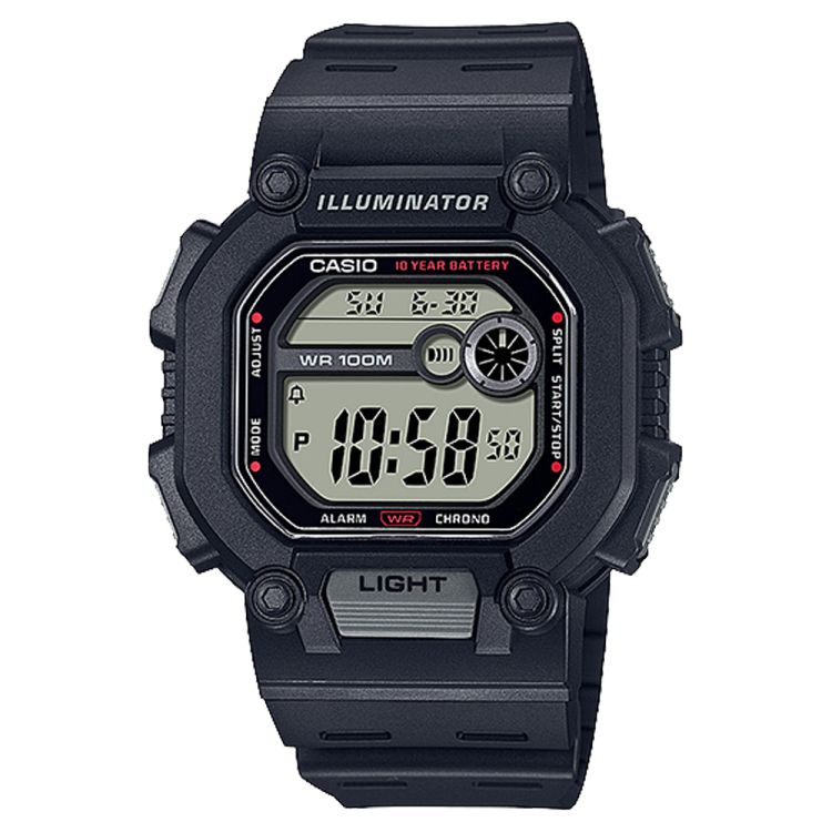 Black Casio Digital W737H-1AV Men\'s Casio | PCUTNR-928