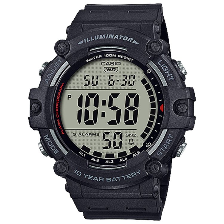 Black Casio Illuminator Night Digital AE1500WH-1AV Men\'s Casio | DALWYO-857