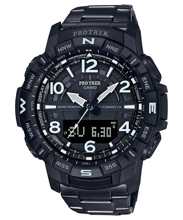 Black Casio PRTB50YT-1 Men\'s Pro Trek | ZSAXOP-950