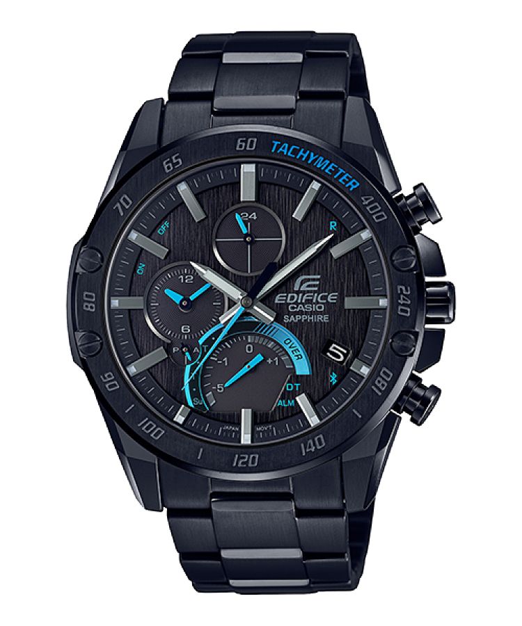 Black Casio Super Slim High Spec Solar Powered Chronograph EQB1000XDC1A Men\'s Edifice | LTYJKI-714