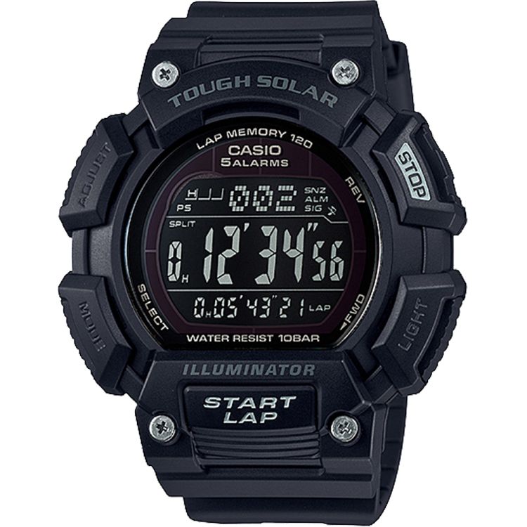 Black Casio Tough Solar - Digital STLS110H-1B2 Men\'s Casio | IYQZOJ-942