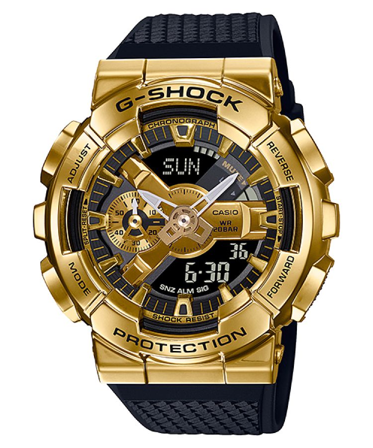 Black Gold Casio Analog-Digital GM110G-1A9 Men\'s G-shock | XYTKHU-280