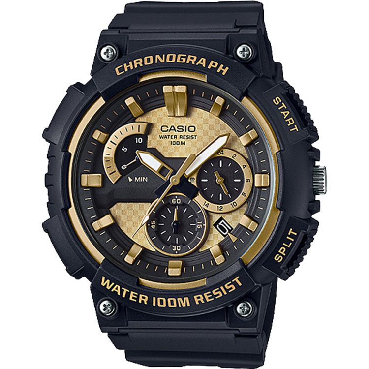 Black Gold Casio Analog MCW200H-9AV Men\'s Casio | VHZPEL-204