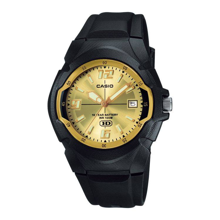 Black Gold Casio And Analog MW600F-9AV Men\'s Casio | NEJBMU-368