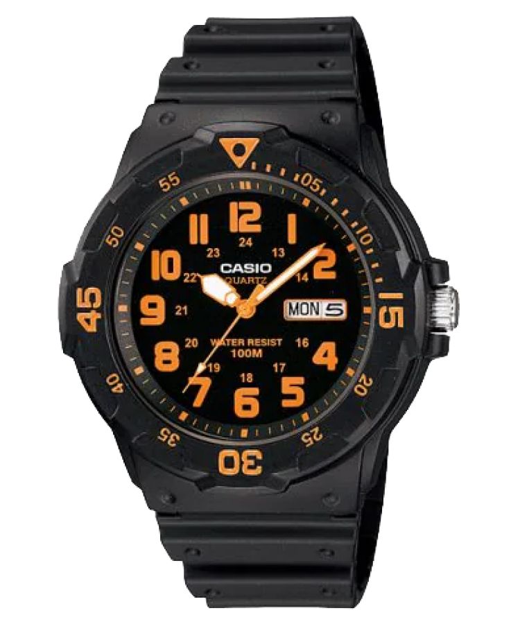 Black Orange Casio Analog MRW200H-4BV Men\'s Casio | QENMDH-968