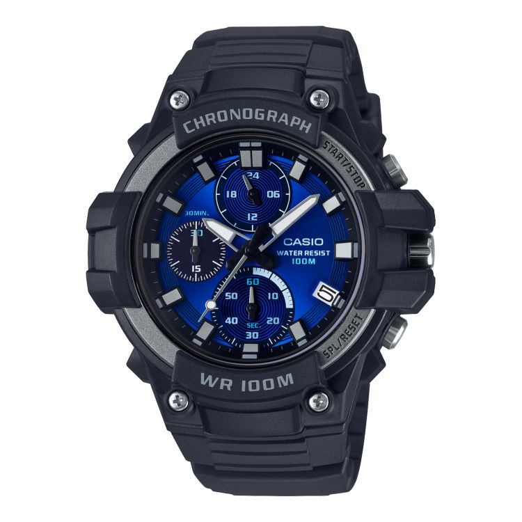 Black Royal Blue Casio Analog MCW110H-2A2V Men\'s Casio | DLNVGE-605