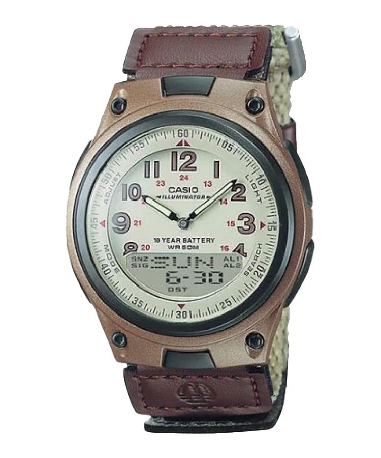 Brown Casio Analog-Digital AW80V-5BV Men\'s Casio | YMCHJQ-986