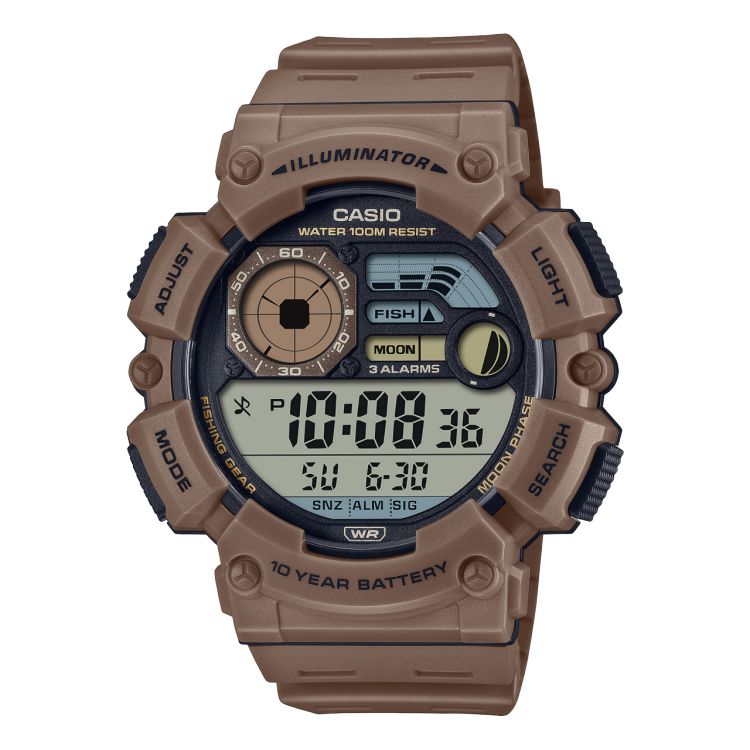 Brown Casio Digital WS1500H-5AV Men\'s Casio | BOCFDW-260