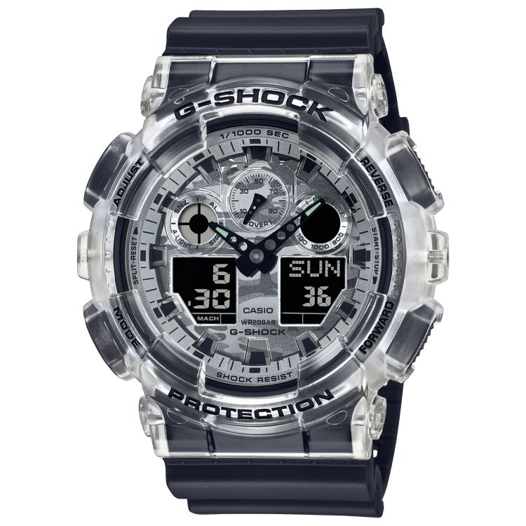 Casio Transparent Analog-Digital GA100SKC-1A Men\'s G-shock | KVFLEG-472