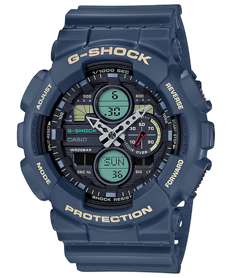 Dark Blue Casio Analog-Digital GA140-2A Men\'s G-shock | KGELVQ-192