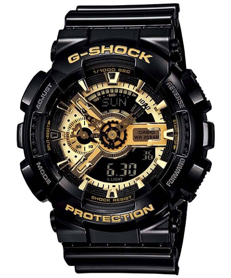 Gold Casio Digital GA110GB-1A Men\'s G-shock | ATELUM-951