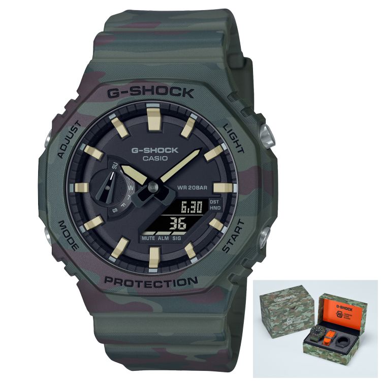 Green Casio ANALOG-DIGITAL GAE2100WE-3A Men\'s G-shock | EGLPIC-152