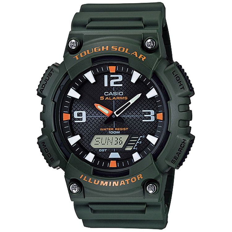 Green Casio Analog-Digital Forest AQS810W-3AV Men\'s Casio | WVXQMB-243