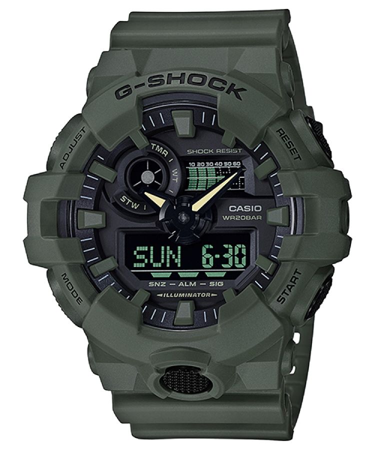 Green Casio Analog-Digital GA700UC-3A Men\'s G-shock | WHMYAL-936