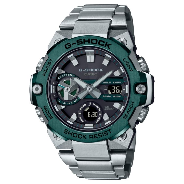 Green / Grey Casio G-Steel GSTB400CD1A3 Men\'s G-shock | HGNSQV-378