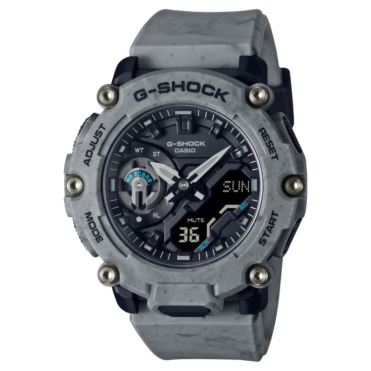 Grey Casio Gray Analog-Digital GA2200SL-8A Men\'s G-shock | EVKOWT-078