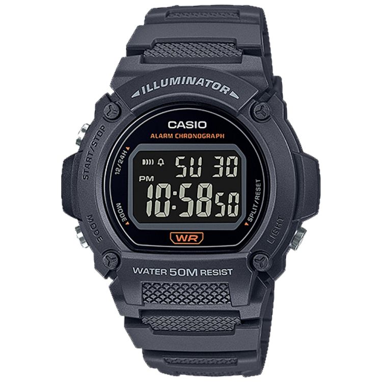 Grey Casio Gray Digital W219H-8BV Men\'s Casio | YBDMRX-247