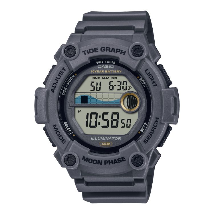 Grey Casio Gray Digital WS1300H-8AV Men\'s Casio | OTXRNP-314