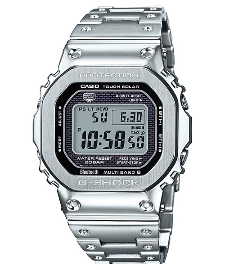 Grey Casio Stainless Steel Full Metal GMWB5000D-1 Men\'s G-shock | YSGITE-914