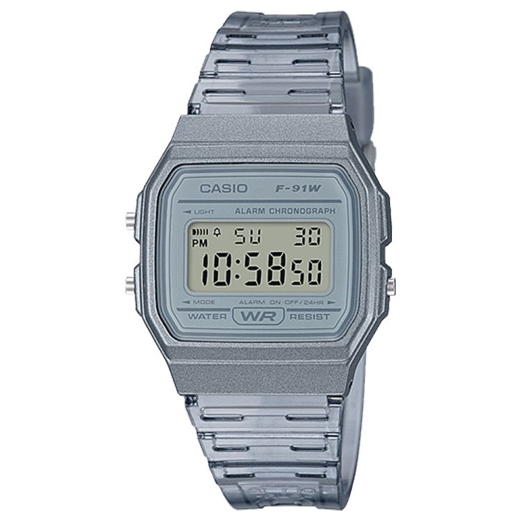 Grey Casio Translucent Digital F91WS-8 Men\'s Casio | PRYFNC-857