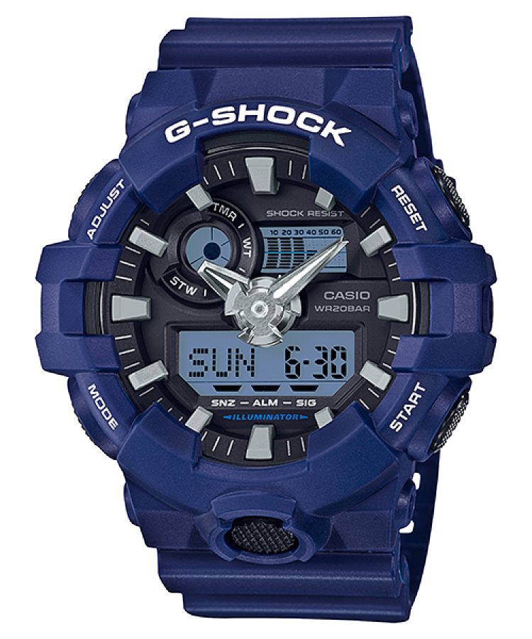 Navy Blue Casio Analog-Digital GA700-2A Men\'s G-shock | JVMOES-491