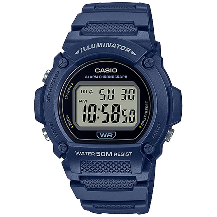 Navy Blue Casio Digital W219H-2AV Men\'s Casio | FIWNTX-140