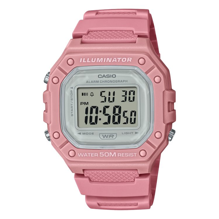 Pink Casio Digital W218HC-4AV Men\'s Casio | JOUILX-864