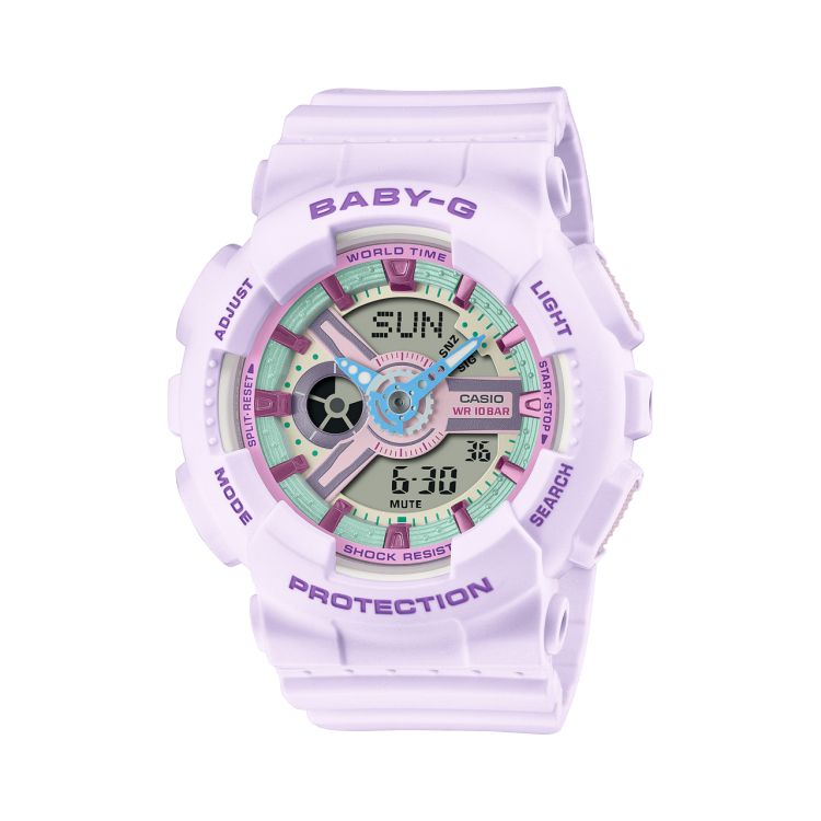 Purple Casio ANALOG DIGITAL BA110XPM-6A Men\'s Baby-G | IELJGP-256