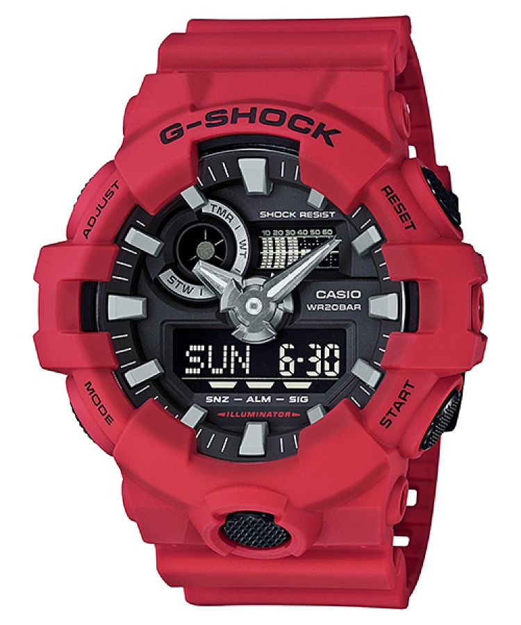 Red Casio Analog-digital GA700-4A Women\'s G-shock | SOLYVQ-523