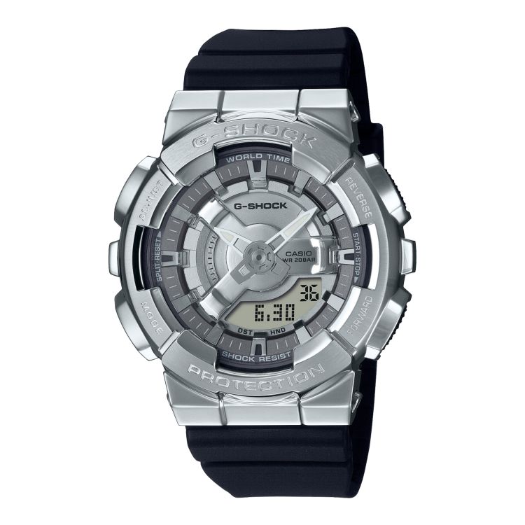 Silver Casio ANALOG-DIGITAL GMS110-1A Men\'s G-shock | VATPFD-974