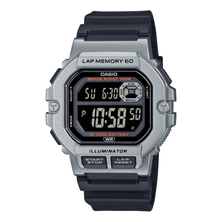 Silver Casio Gear Sports WS1400H-1BV Men\'s Casio | KOBGVQ-876