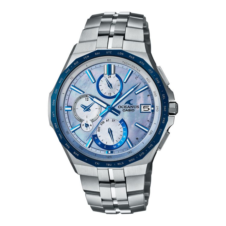 Silver Casio OCWS5000APA2 Men\'s Oceanus | BYNEUZ-296