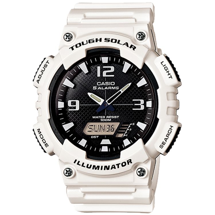 White Black Casio Analog-Digital AQS810WC-7AV Men\'s Casio | IGTPUH-621