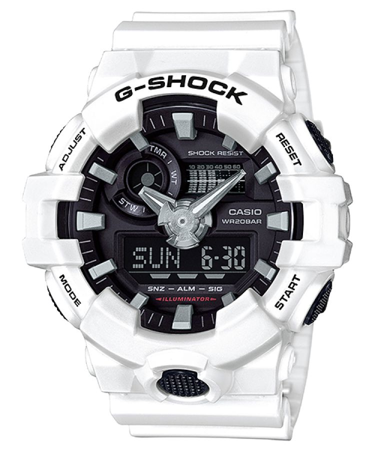 White Casio Analog-Digital GA700-7A Men\'s G-shock | ZIOCEY-046