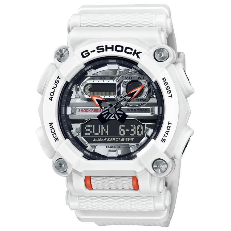 White Casio Analog-Digital GA900AS-7A Men\'s G-shock | BEMQZO-850