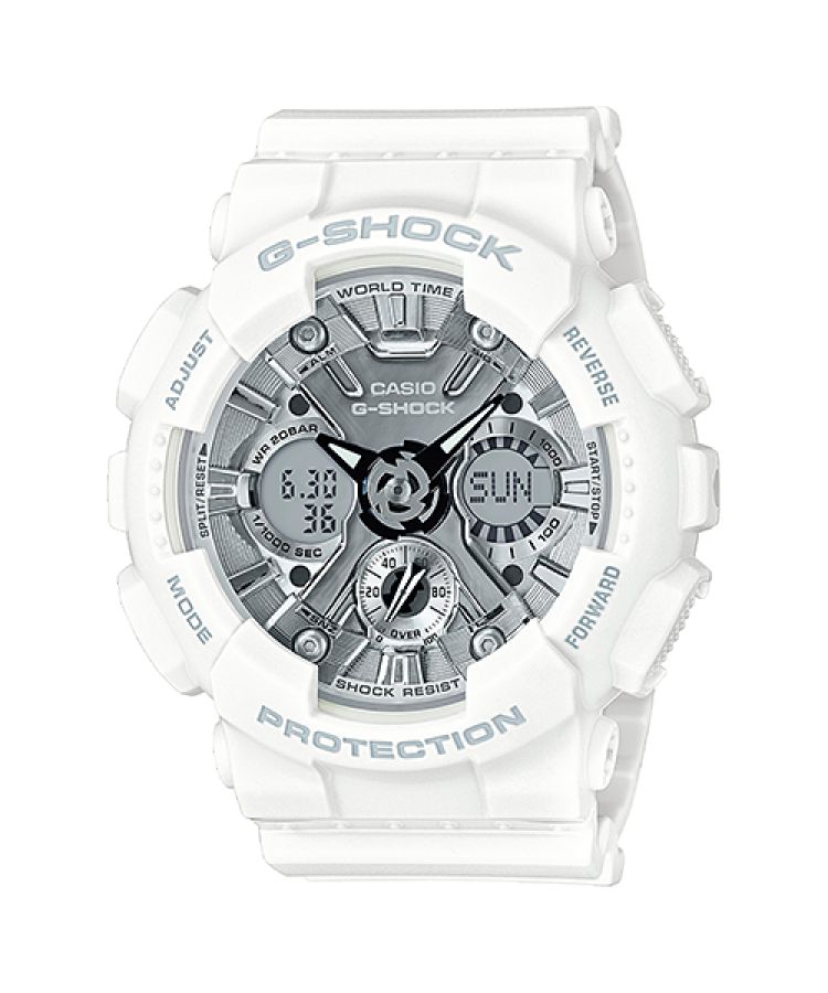 White Casio Analog-Digital GMAS120MF-7A1 Men\'s G-shock | JWCUBD-678