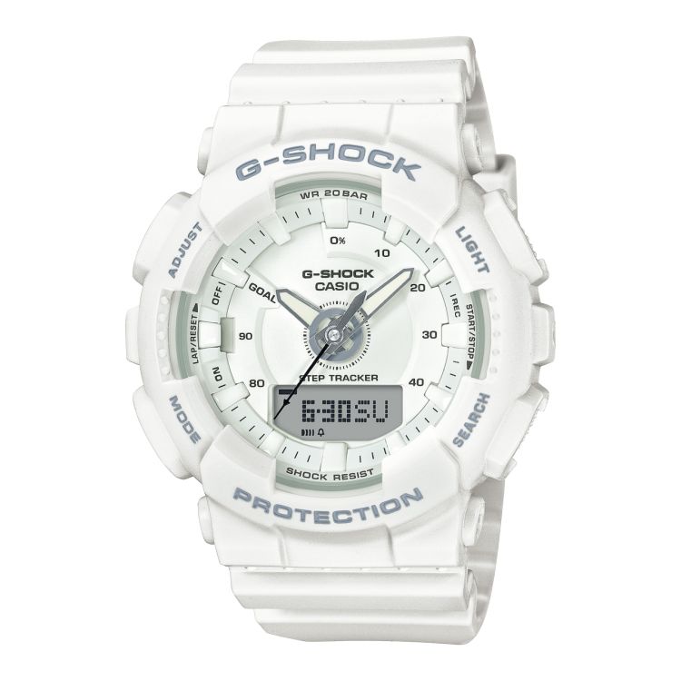 White Casio Analog Digital GMAS130-7A Women\'s G-shock | MASUQC-654