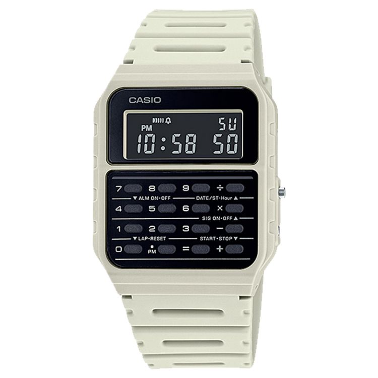 White Casio Data Bank CA53WF-8B Men\'s Casio | OLSMDI-238